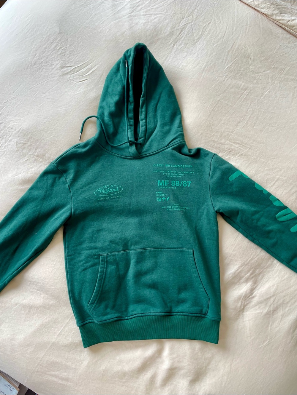 Green Graphic Hoodie Sweatshirt - Women